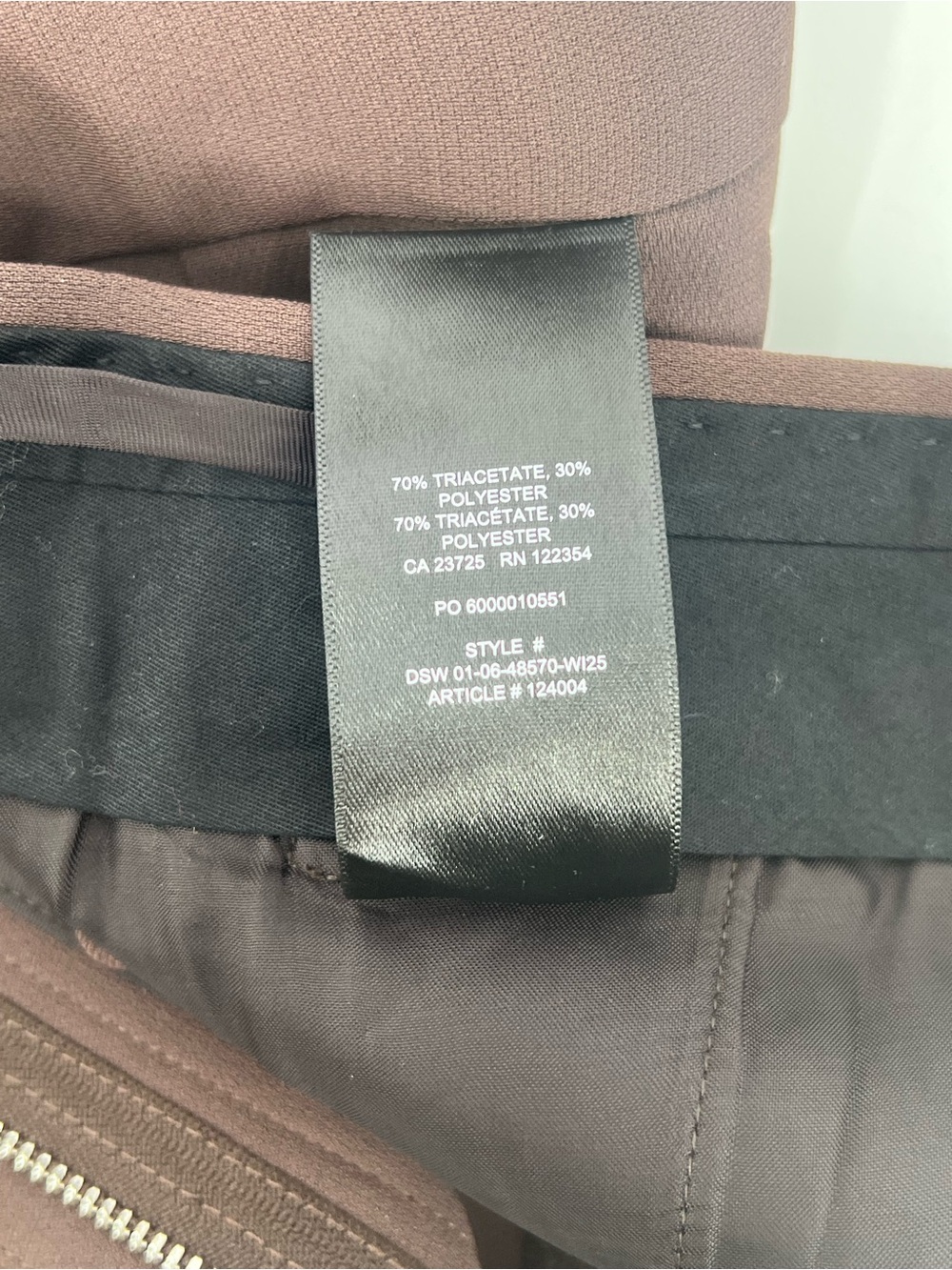 Babaton Aritzia Brown Leeway Pant Sway Crepe Wide Leg Ponte Trouser Pants 4 Four - Picture 11 of 12